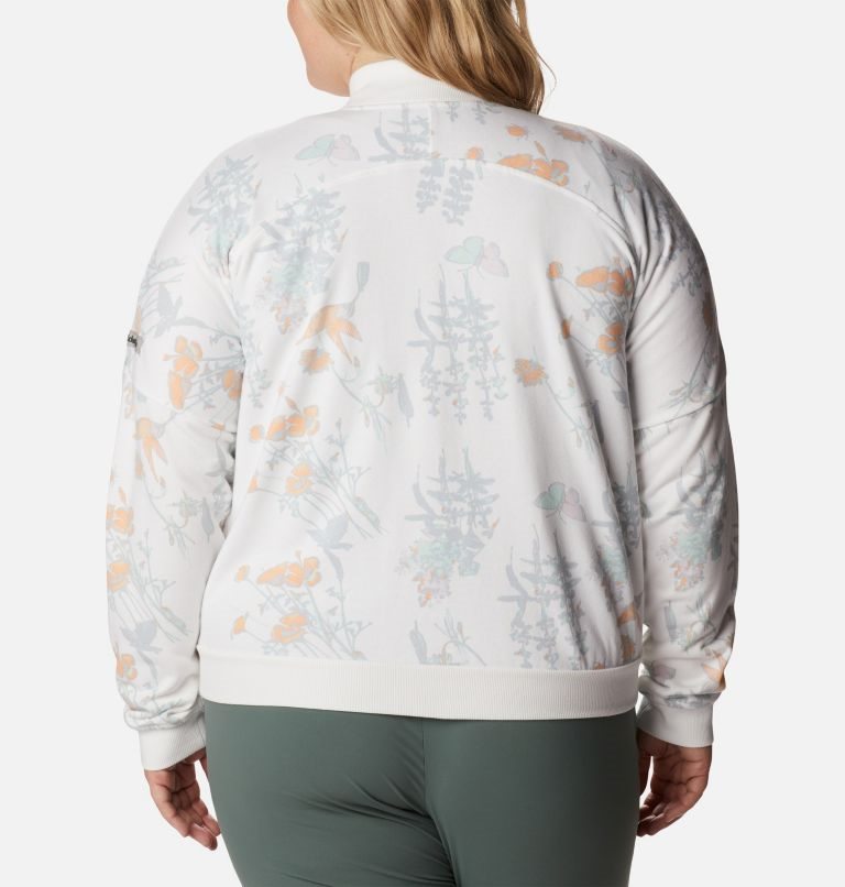 Women's Columbia Lodge French Terry Full Zip Jackets Flower | Plus Size CA-WAC48